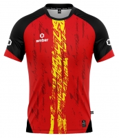 Koszulka piłkarska AMBER Cup czerwono-czarna