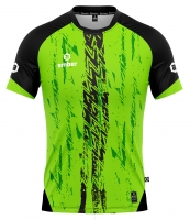 Koszulka piłkarska AMBER Cup limonkowo-czarna