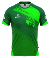 Koszulka piłkarska AMBER Pitch zielono-limonkowa